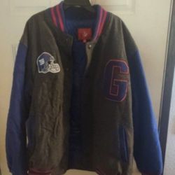New York Giants Varsity Jacket Great Shape Size 3XL