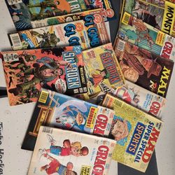 Assortment Of Comics, Mad/Cracked Mahazines