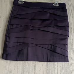 Purple Mini Skirt with Pleats Size Medium
