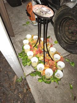 Metal Candelabra Stand with Candle Holders