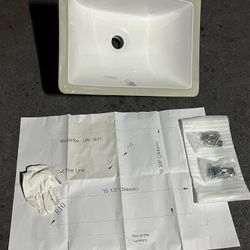 Ceramic Sink - 17” inches Width, 13” inches Depth, 6” inches Tall