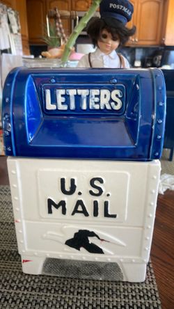 Ceramic Post Mail Box (Cookie Jar)