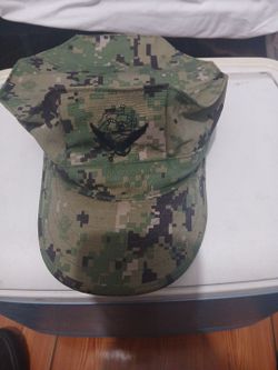 Military Digital Camo Patrol Cap with Emblem