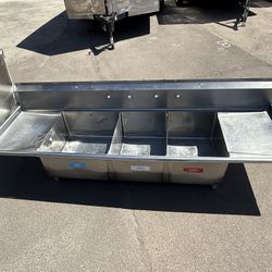 3 Comp Sink Stainless Steel 