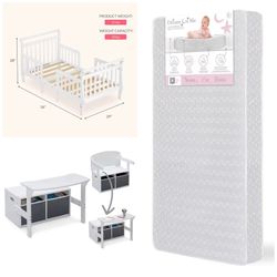Toddler Bed/Mattress/Bench Table