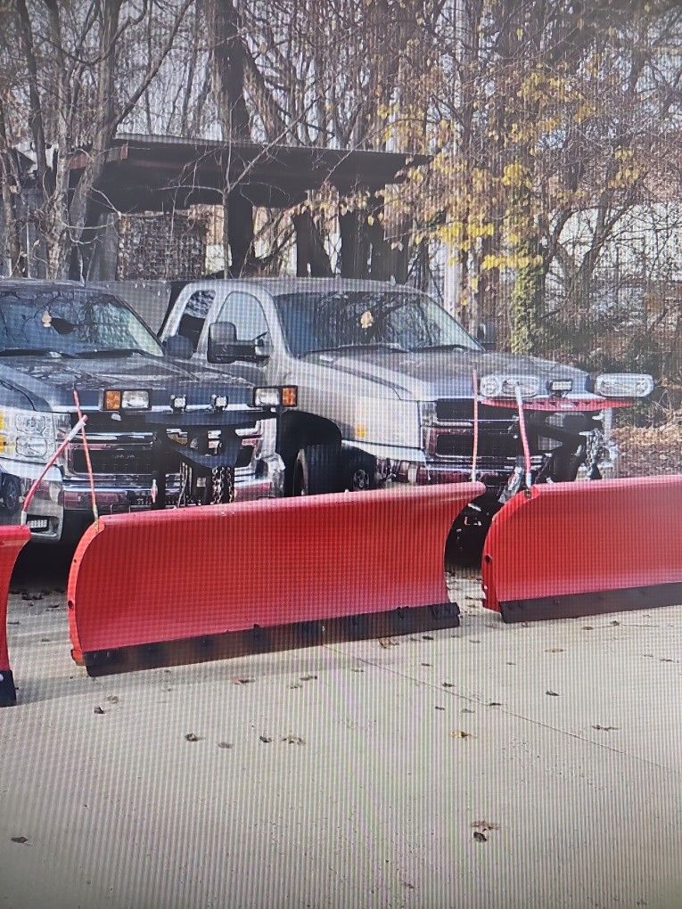 Snow plowing and salt spreading