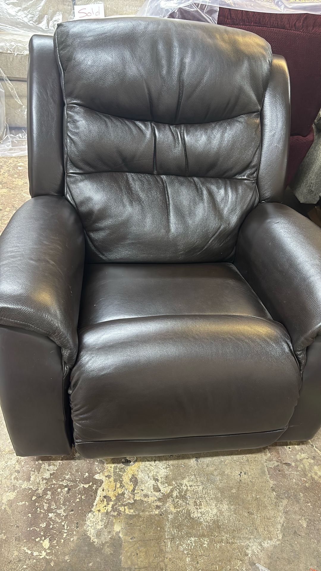 Leather Power Rocking Recliner With Lumbar And Wireless Remote