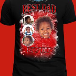 Custom Made Father’s Day Shirt With Your Kids Pictures 