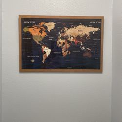 Map Wall Hanging Or Desk Protector