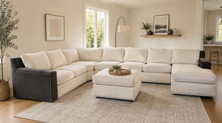 Oversized Modular Sectional + Ottoman | Delivery Available