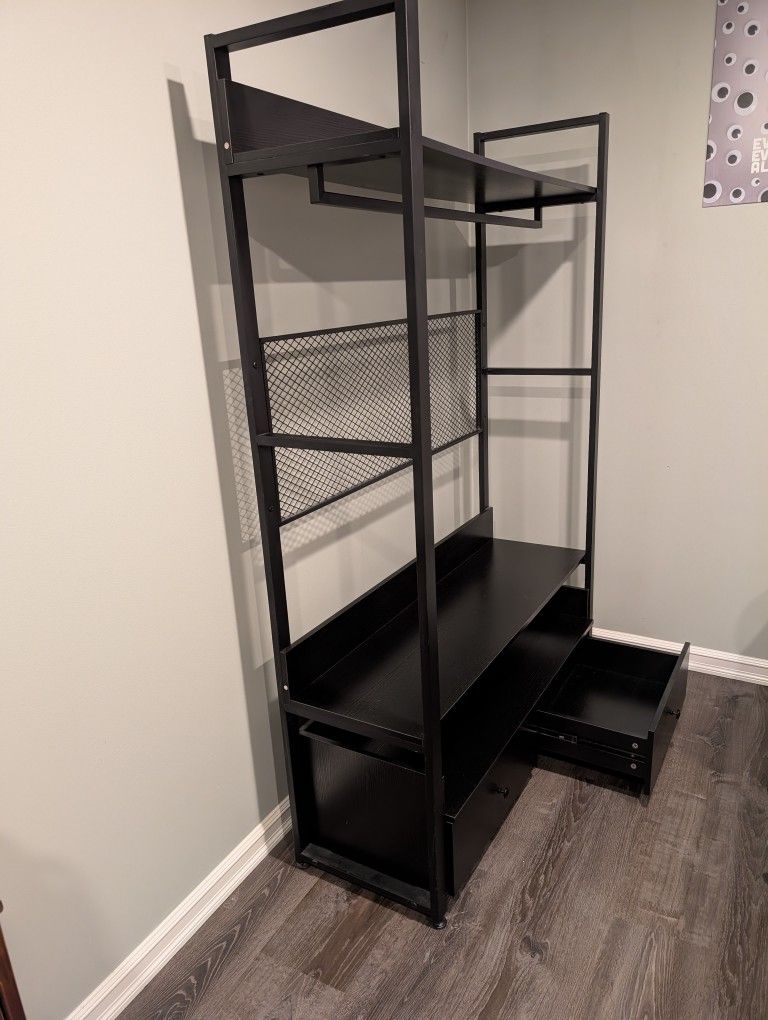 Freestanding Clothes Rack Shelves