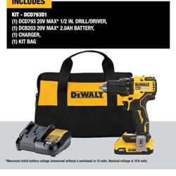 Dewalt atomic drill set with battery brand new. I have two of them.