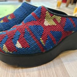 Philipp Plein Vintage Kilim Platform Wedges Size 39 8.5