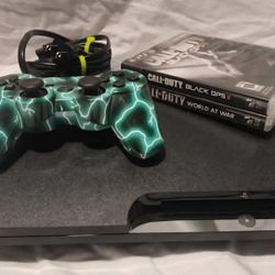 Playstation 3 PS3 Slim With Controller And Games