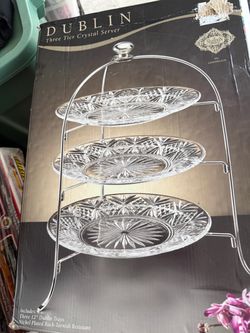 Shannon Crystal Dublin Three Tier Crystal Server