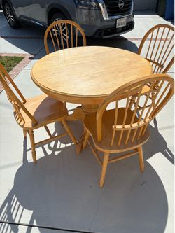 Pine table and chairs