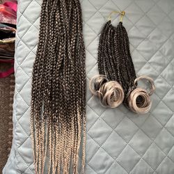 Hair Accessories. Charcoal Gray To Pale Gray Ombré. 