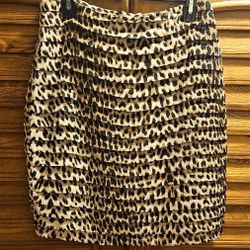 WOMENS LEOPARD PRINT SKIRT SIZE 6