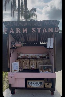 Custom built farm stands .  Buy or rent.