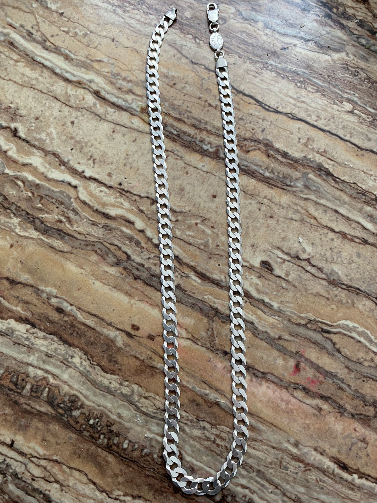 925 Sterling Silver Flat Curb Chain