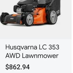 Husqvarna Self Propelled Lawn Mower With New Bag Honda Motor 👍 Retails 900+ New