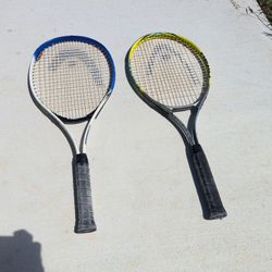 Tennis Racket $20 Each HEAD Ti Reward & Ti Conquest used and probably need new grip tape 
The frame is a little scratched up from use. The strains are