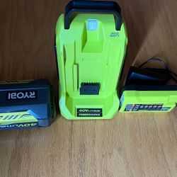 Ryobi Power Source 300 W 40 V Battery  Generator With 4 Ah Battery And Charger