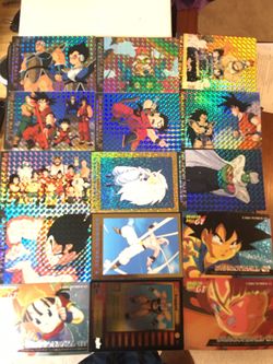 Dragon ball z & GT holographic trading cards lot