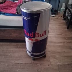 Used red bull ice chest roller