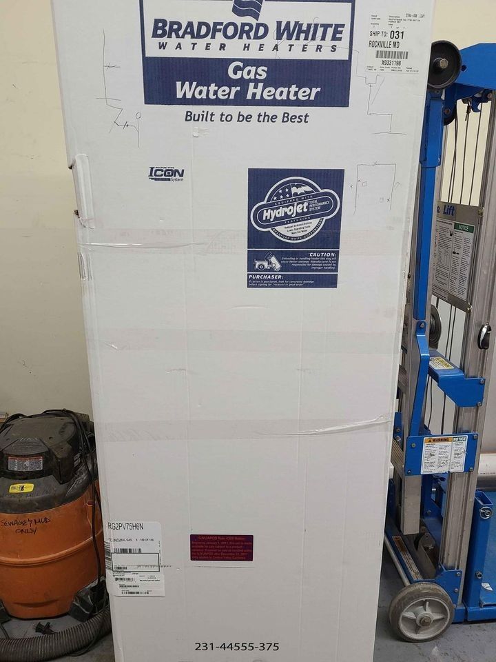 New 50 gal Gas Water Heater (includes installation)
