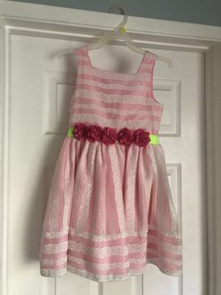 Girls size 7 pink Easter dress