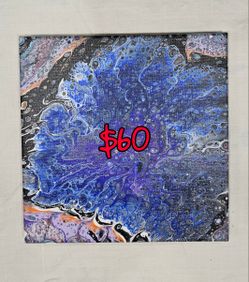 Drip art painting 10 inches X 10 inches  $60