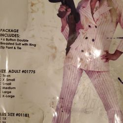 Pink and black medium women's gangster moll costume.