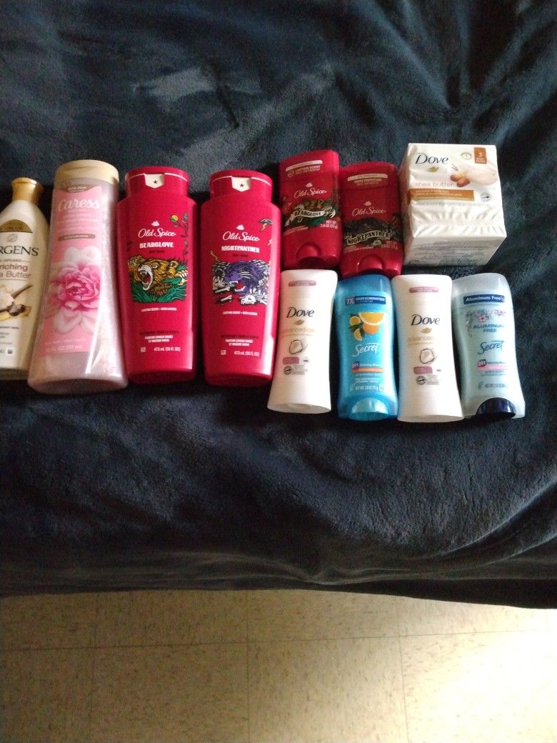 Old Spice Body Wash Dove Body Soap Secret And Dove Deodorant Jergens  Enriching Shea Butter Lotion