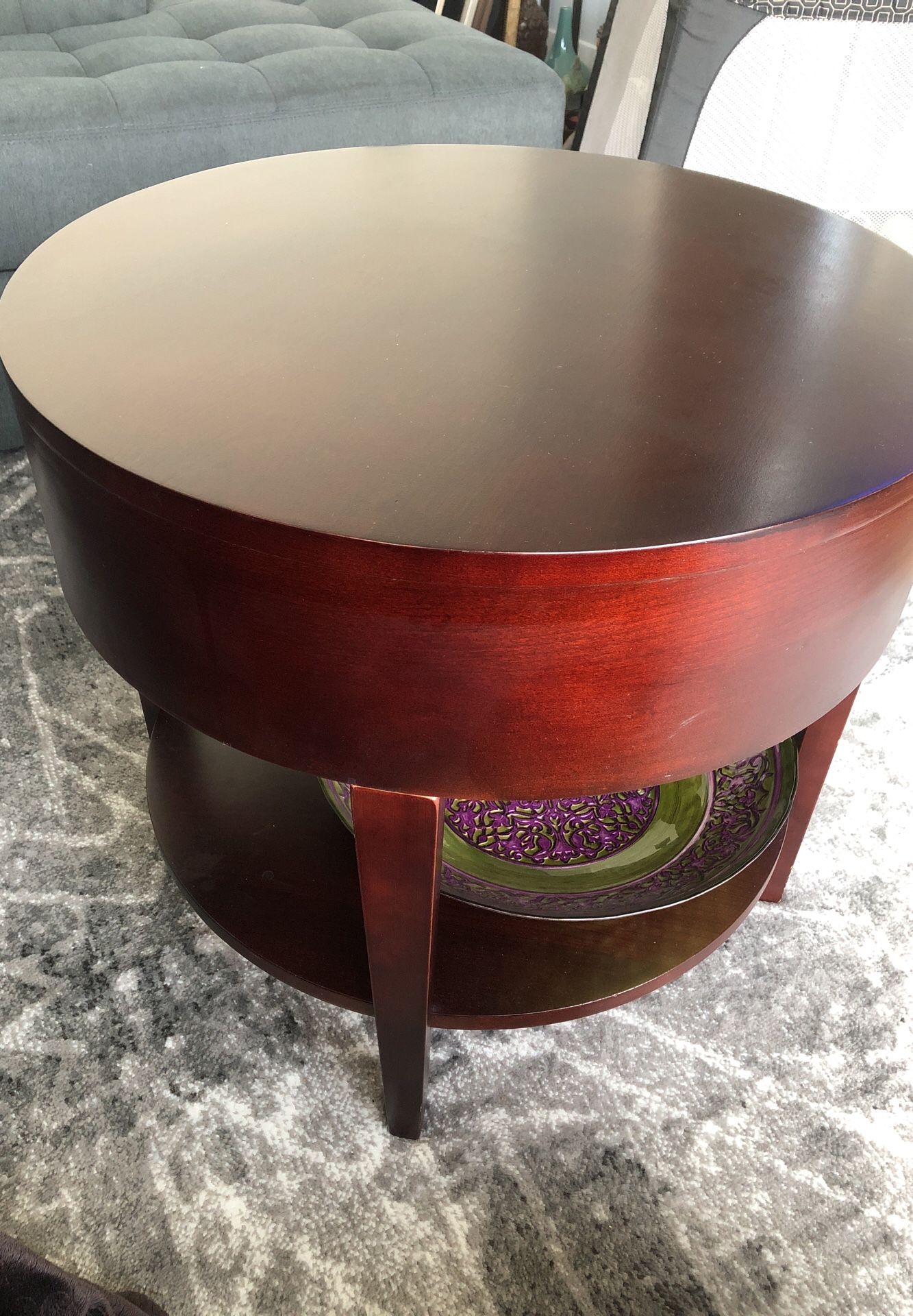 Dark brown end table