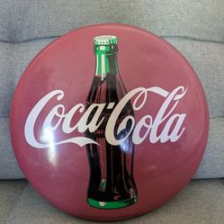 Coca Cola Memorabilia Tray And Metal Sign