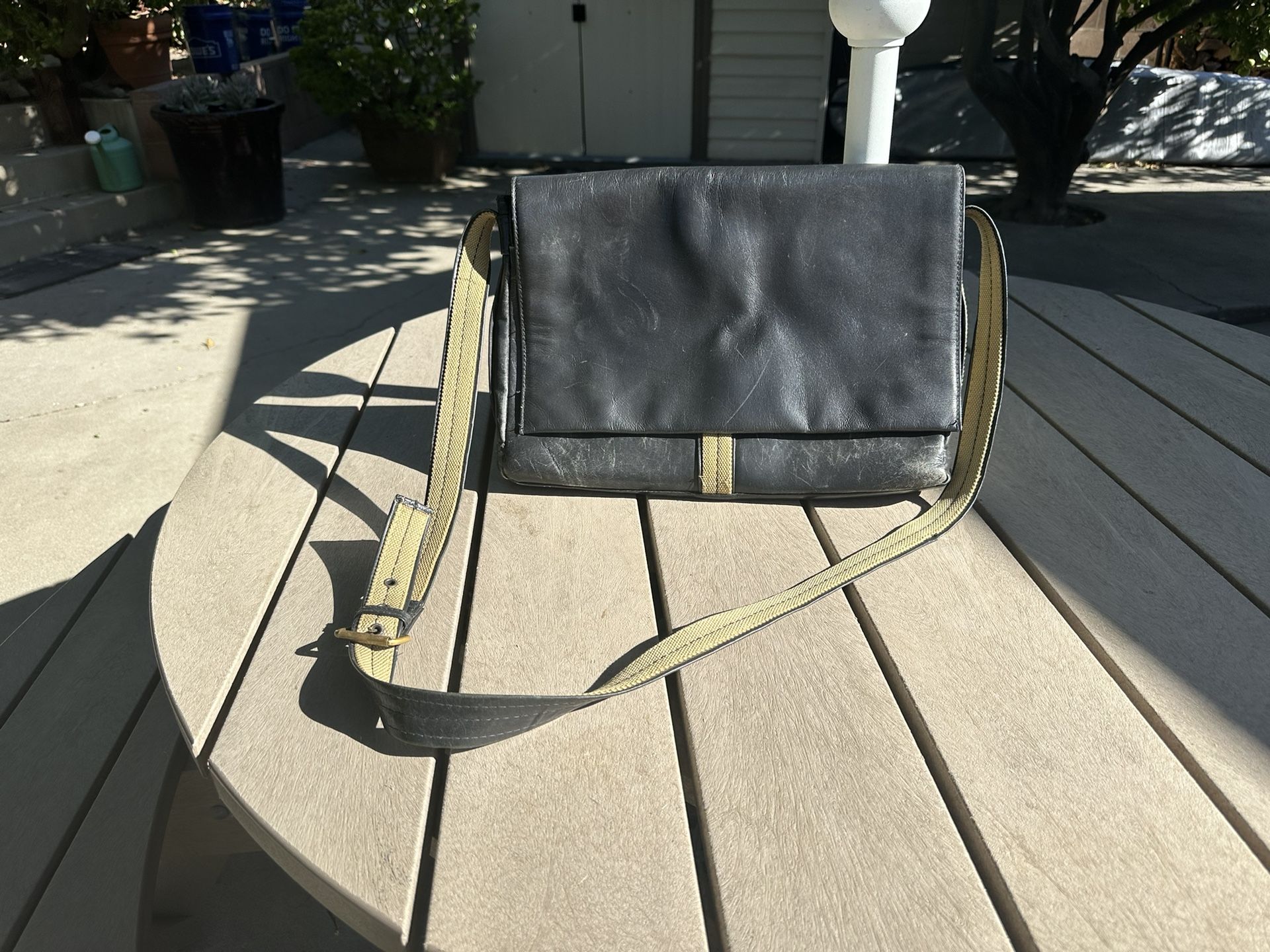 Leather Messenger Briefcase 
