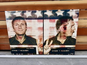 Steve McQueen Mugshot Canvas Art Print