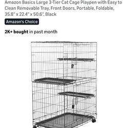 3-Tier Cat/Animal Cage Playpen
