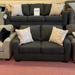 💥HUGE Ashley Furniture Sale!💥 Brand New Sofa Loveseat Set W/ Accent Pillows Included! $50 Down Takes It Home Today!