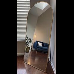 70x32 Gold Arch Mirror