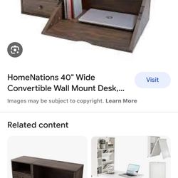 Convertible Wall Mount Desk