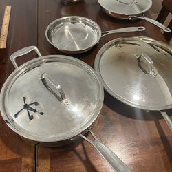 Cuisinart Stainless Steel Cookware Set. Used But In Good Condition 