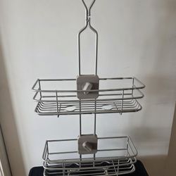 Grey Aluminum Shower Caddy (Adjustable)