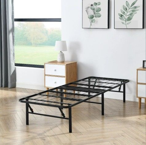 Twin XL 14" Foldable Steel Platform Bed Frame