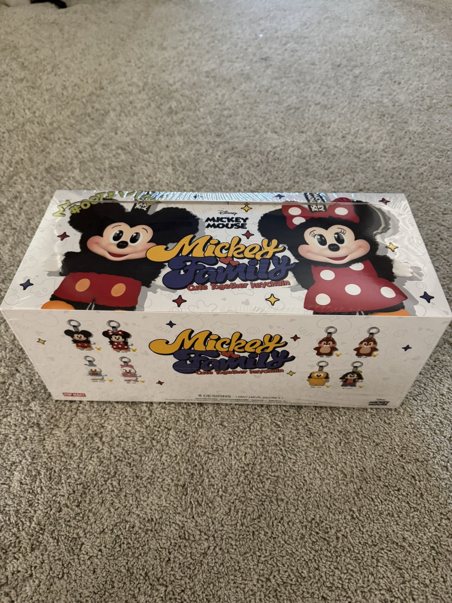 Authentic PopMart Mickey family cute together Vinyl plushie Keychain - Whole set