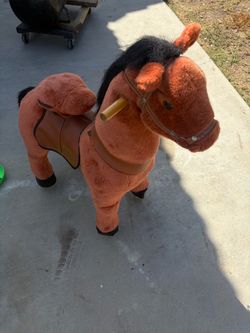 Kids Ride-On Plush Horse Toy