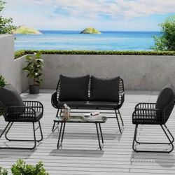 Brand New Black Patio Furniture Set