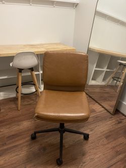 Mid Century Modern Leather Office Chair 
