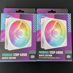 Cooler Master Mobius 120P ARGB White PC Case Fan